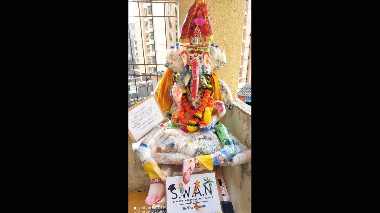 Mumbai: Sion-based NGO crafts eco-brick Ganpati idol