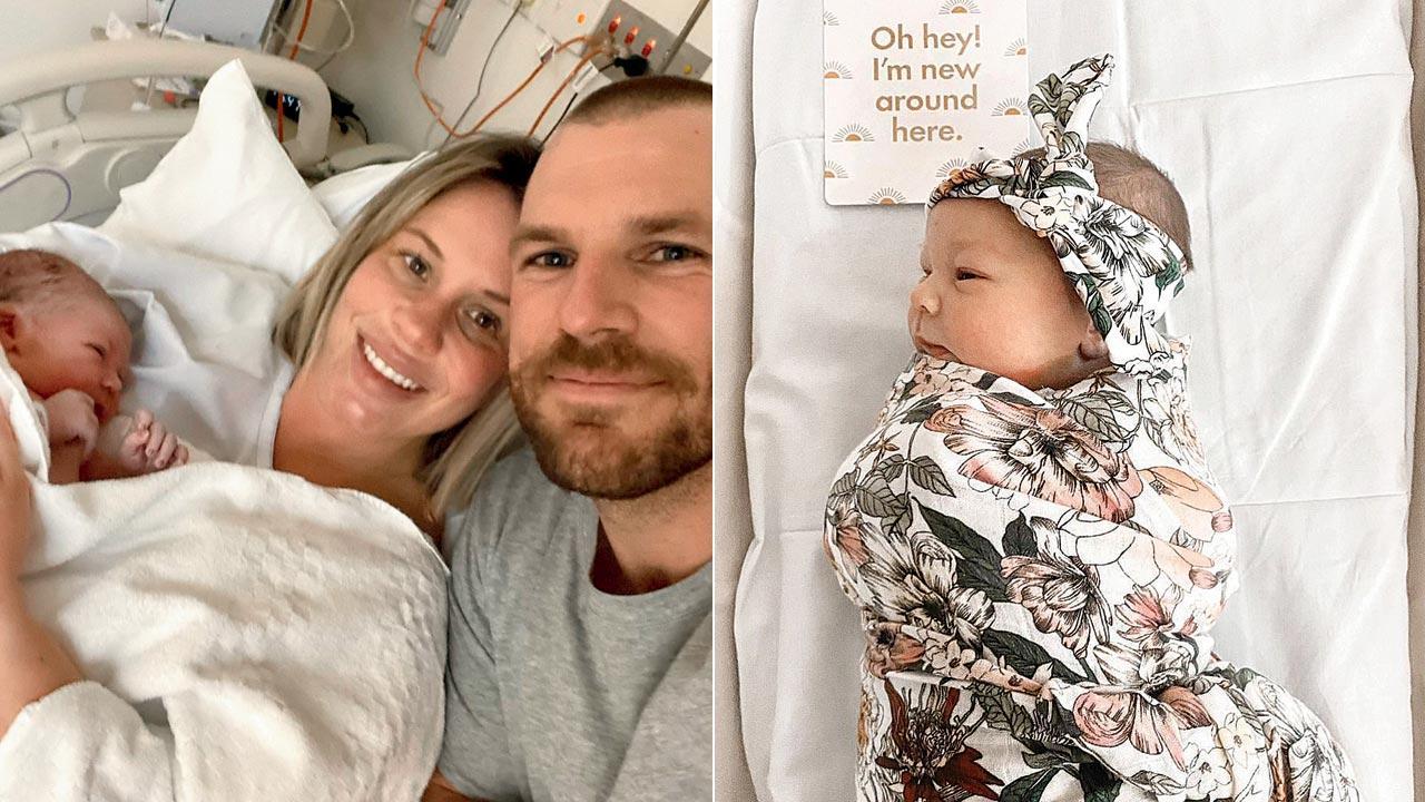 Aaron Finch and wife Amy blessed with a baby girl
