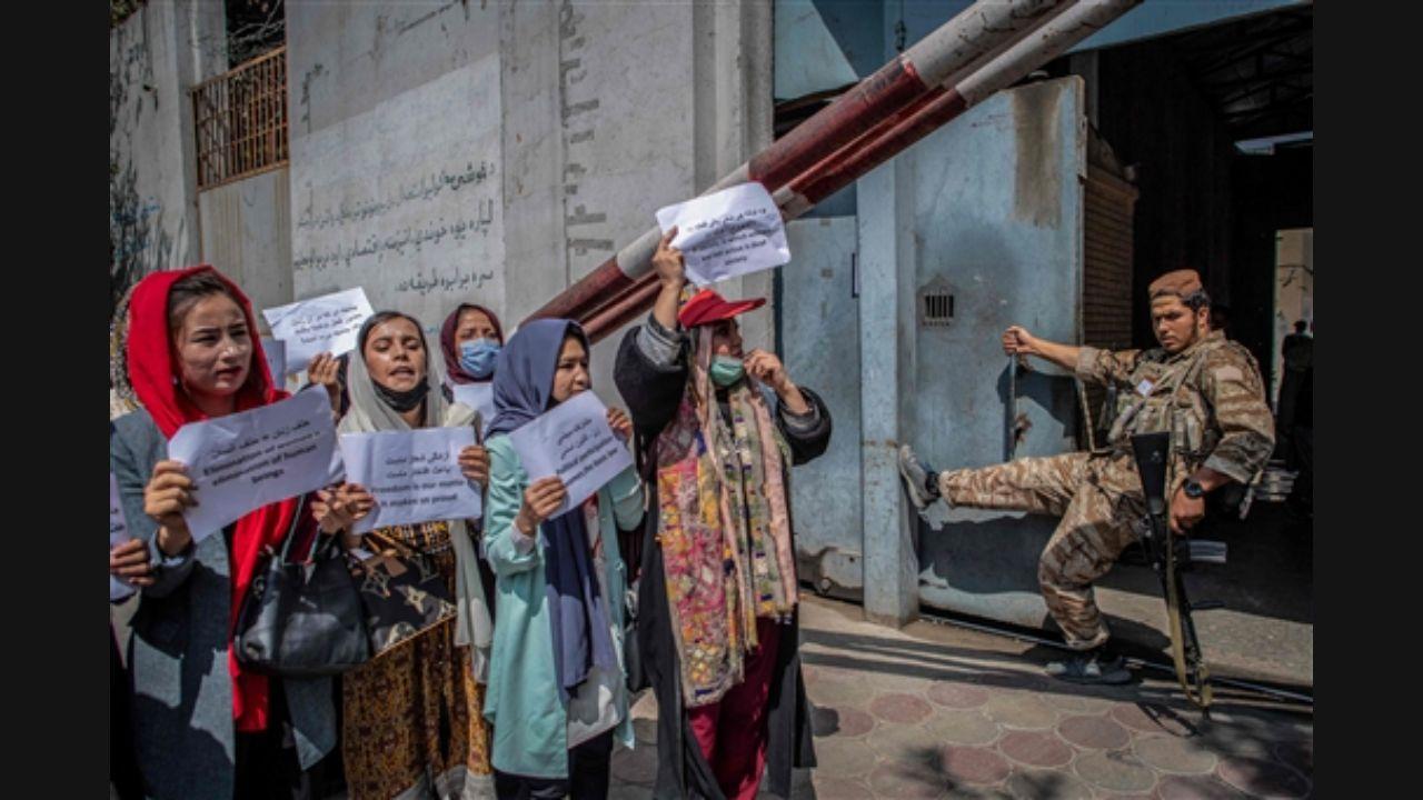 Afghan women stage protest in Kabul against Taliban policies