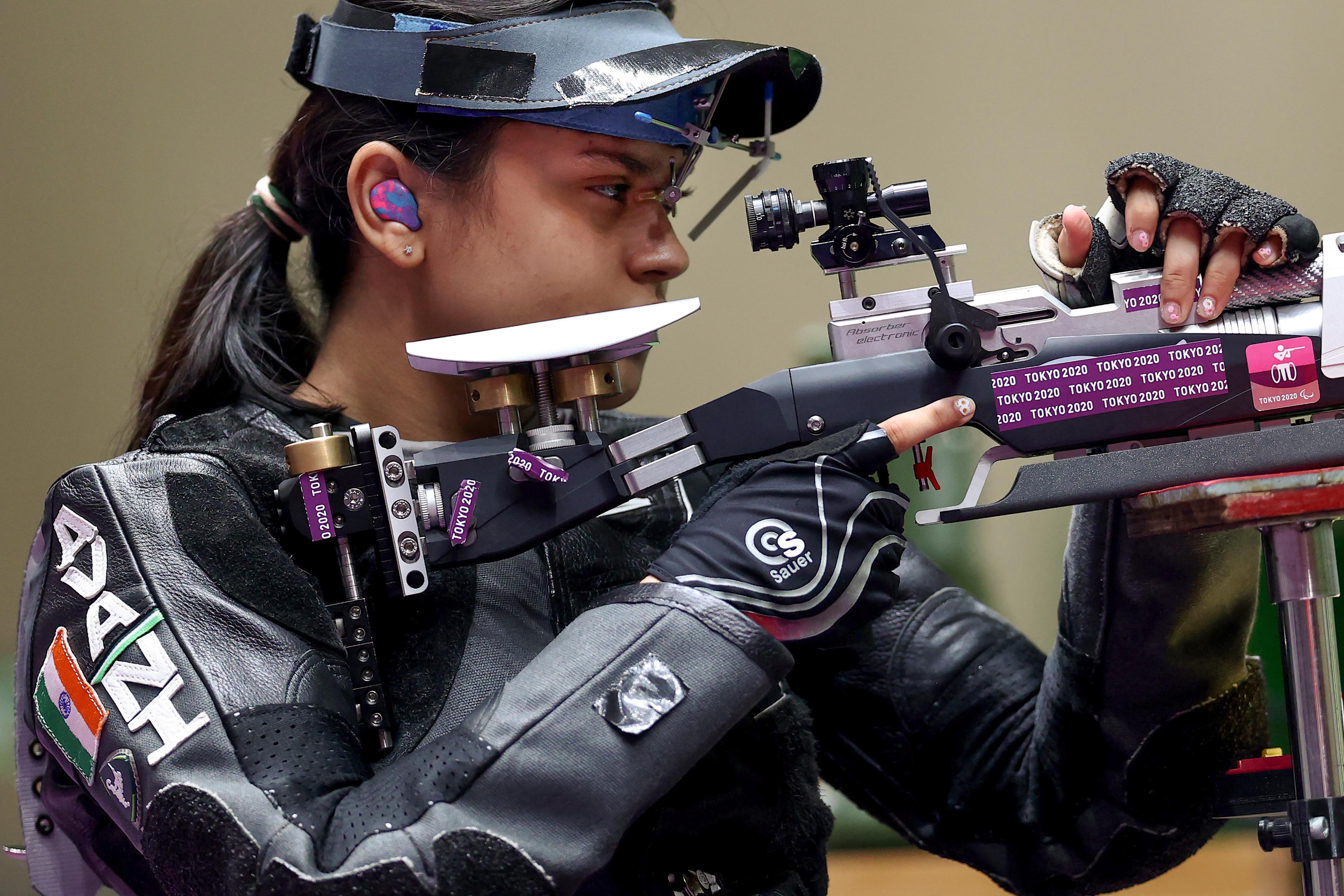 Avani Lekhara - Indian shooter Avani Lekhara was on a roll as she first won a historic gold medal in the Women's 10m air rifle standing SH1 and later bagged a bronze medal in the R8 women's 50m rifle 3P SH1 event at the Tokyo Paralympics