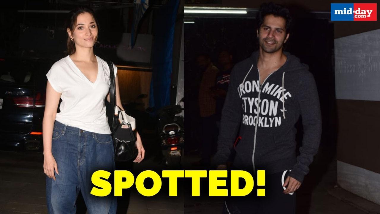 Spotted: Shah Rukh Khan, Varun Dhawan and Tamannaah Bhatia in Mumbai
