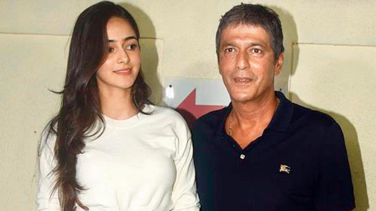 Chunky Pandey with daughter Ananya Panday