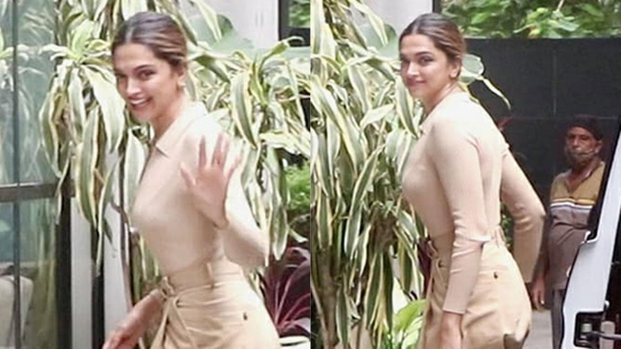 Deepika Padukone is all smiles as she gets clicked at Maddock Films