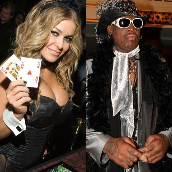 Carmen Electra and Dennis Rodman: Model and actress Carmen Electra married basketball star Dennis Rodman in 1998 but the couple divorced just 5 months later.
