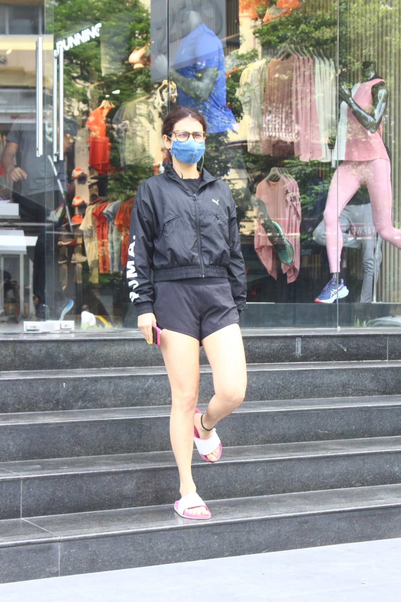 Fatima Sana Shaikh was snapped at a shopping store in Bandra, Mumbai. Dressed in monochrome athleisure, the actress flaunted her casual side when clicked in the city. Speaking about her professional commitments, the actress was last seen in Anurag Kashyap's 'Ludo'.