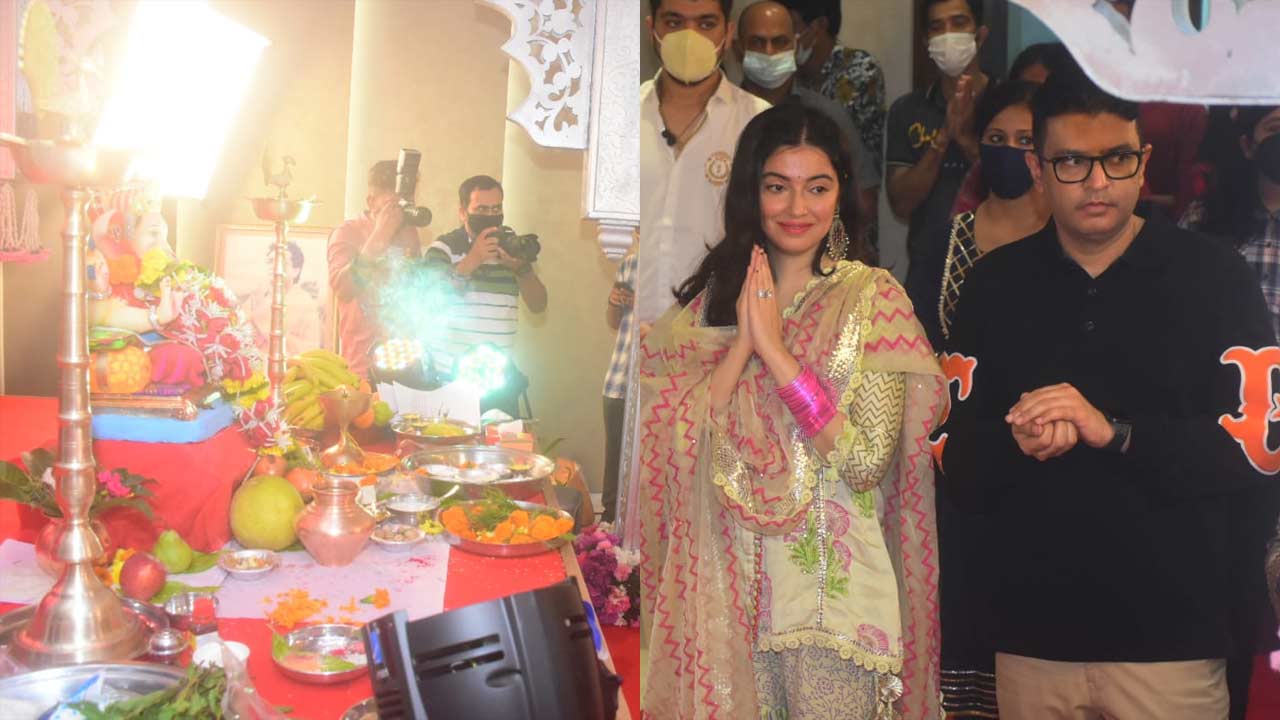 Divya Khosla Kumar too celebrated the festival at the arrival of Lord Ganesha at her Andheri office. Husband Bhushan Kumar and their entire crew attended the 'aarti' and hosted a pooja on the occasion of Ganesh Chaturthi.