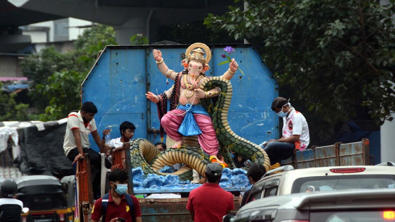 It is believed that reciting 108 names of Lord Ganesha during the festival brings good luck to the devotees.