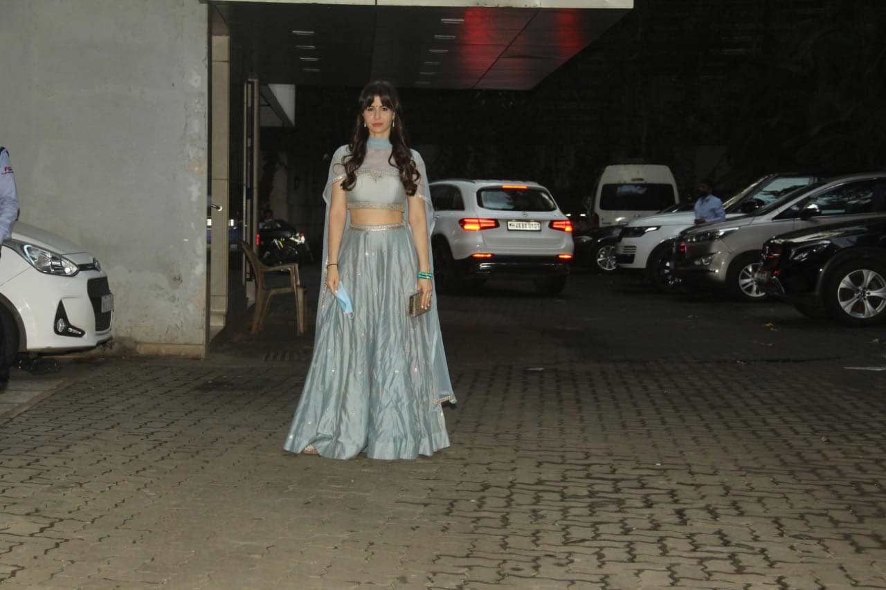 Arpita Khan Sharma hosted the Ganesh Chaturthi ceremony at brother Sohail Khan's home. Unlike any other year, this time, Salman Khan will not be a part of the festivity as he is busy shooting in Turkey for his upcoming project. Arbaaz Khan's boyfriend Giorgia was seen attended the function wearing a blue lehenga.