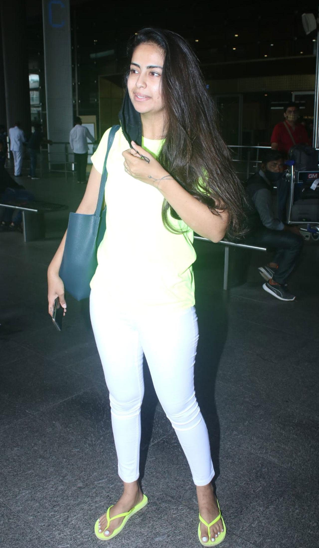 'Balika Vadhu' fame Avika Gor was also spotted in the city, at the airport. Gor rose to fame playing Anandi in the TV show 'Balika Vadhu' alongside Surekha Sikri, who essayed the popular Dadisa. Avika says she is lucky to have started her journey with Sikri around in the series. Sikri passed away on Friday following a cardiac arrest. She was 75. 