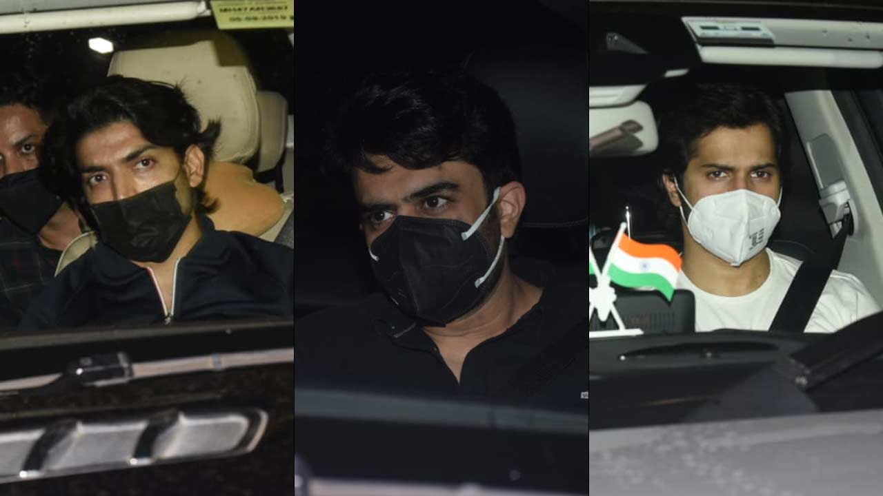 Gurmeet Choudhary, Maneish Paul, Varun Dhawan and Shashank Khaitan were also snapped at Sidharth Shukla's Andheri home. Varun, who has shared the screen with the late actor, shared photos with him and wrote, 