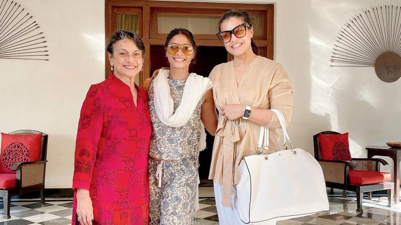 Kajol with family