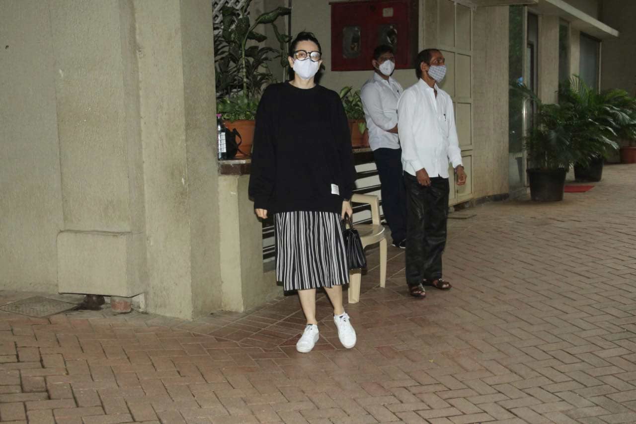 Karisma Kapoor walked in wearing a striped skirt, paired with a black hoodie for the celebration. The actress also shared some photos from the party, where she wrote, 