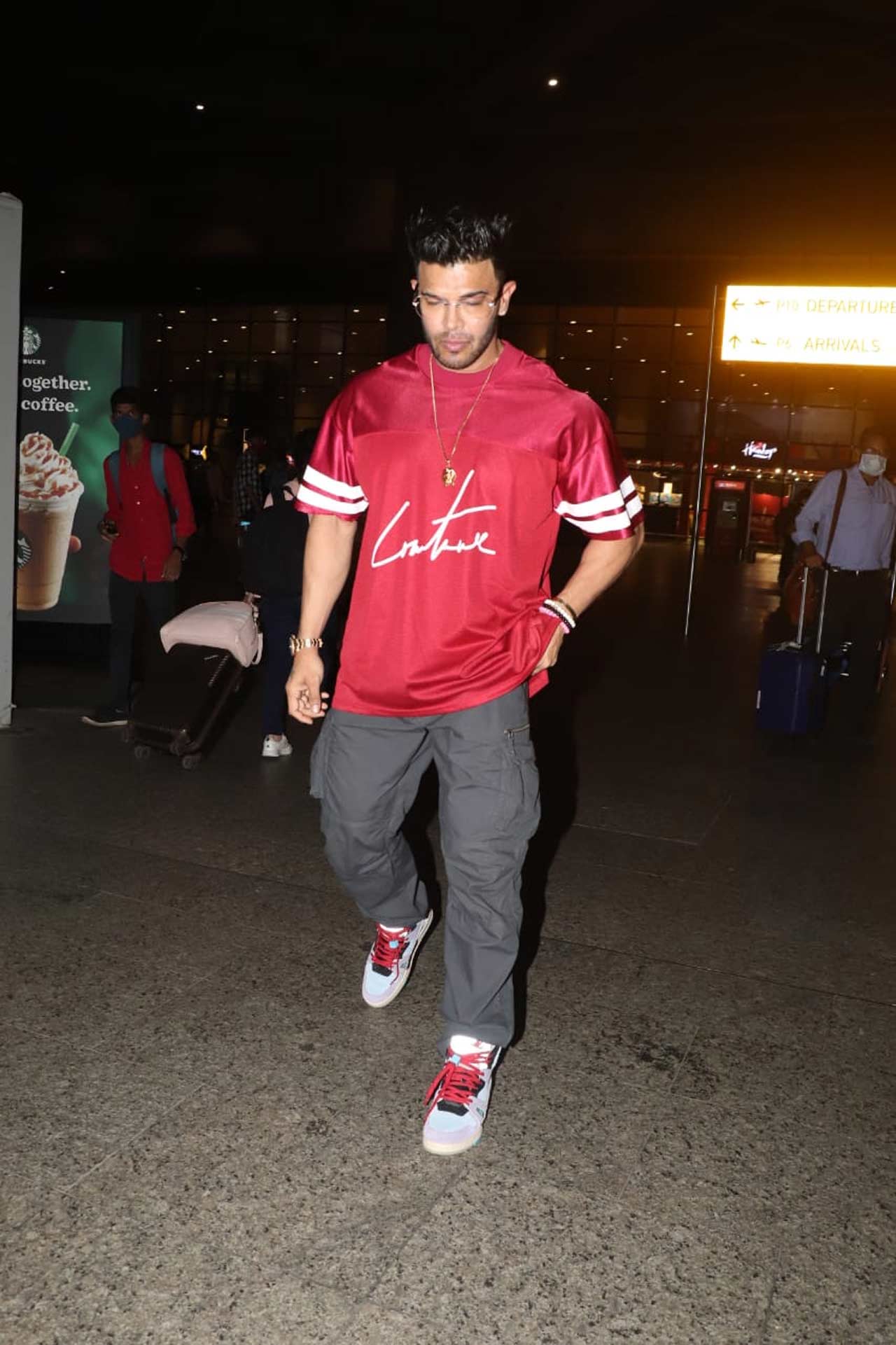 Sahil Khan was also spotted at the Mumbai airport.