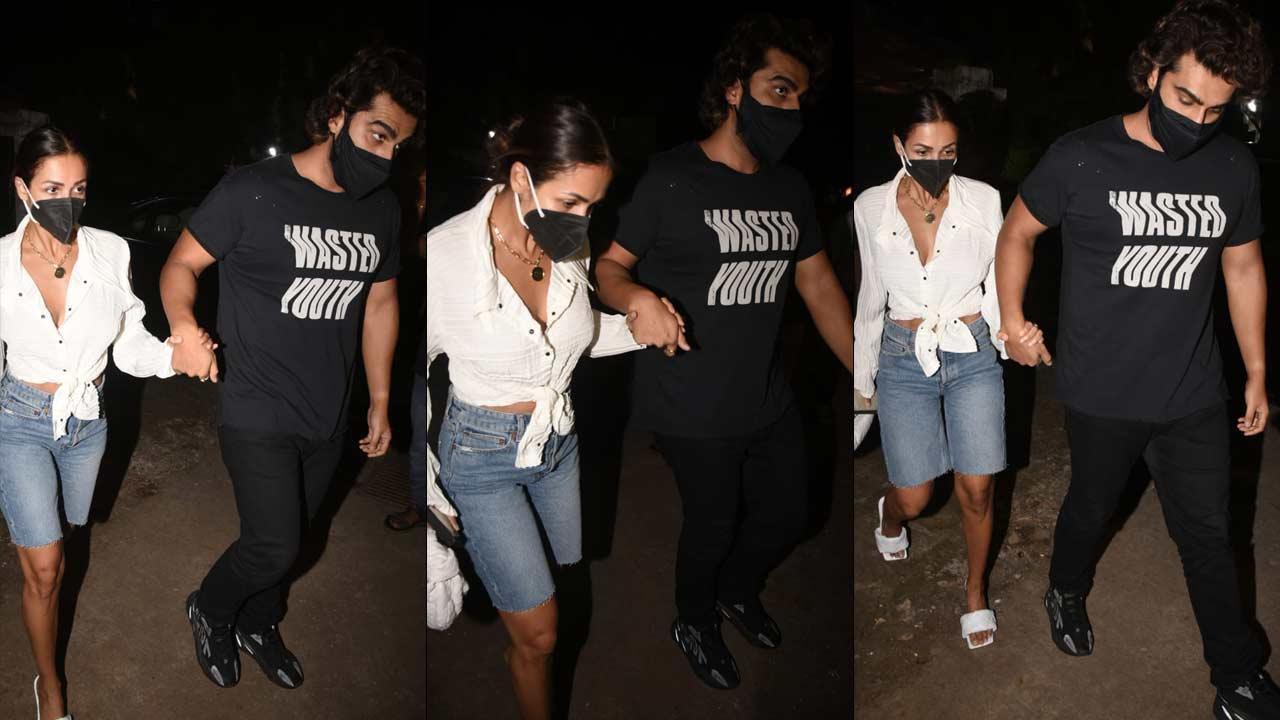 See Photos: Arjun Kapoor and Malaika Arora walk hand-in-hand as they step out for a dinner date