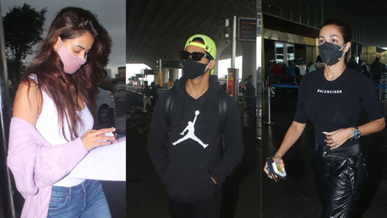 Malaika Arora, Ishaan Khatter, Disha Patani spotted at the airport