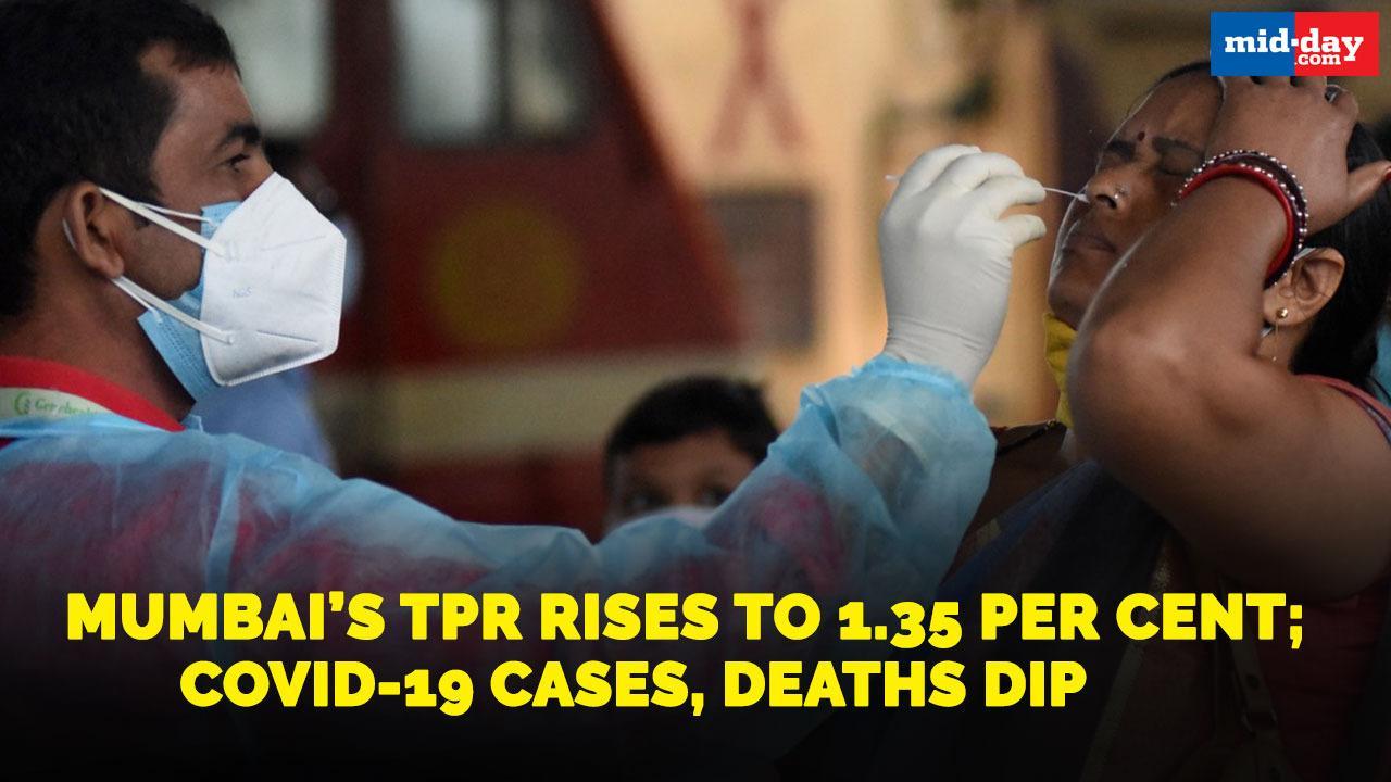 Mumbai's TPR rises to 1.35 per cent; Covid-19 cases, deaths dip