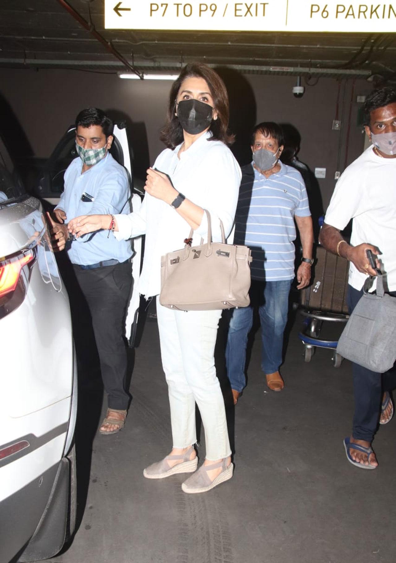 Neetu Kapoor looked lovely in her white top at the airport. To make Riddima's day special, her doting mother Neetu took to Instagram and penned a loved-up birthday post for her firstborn. 