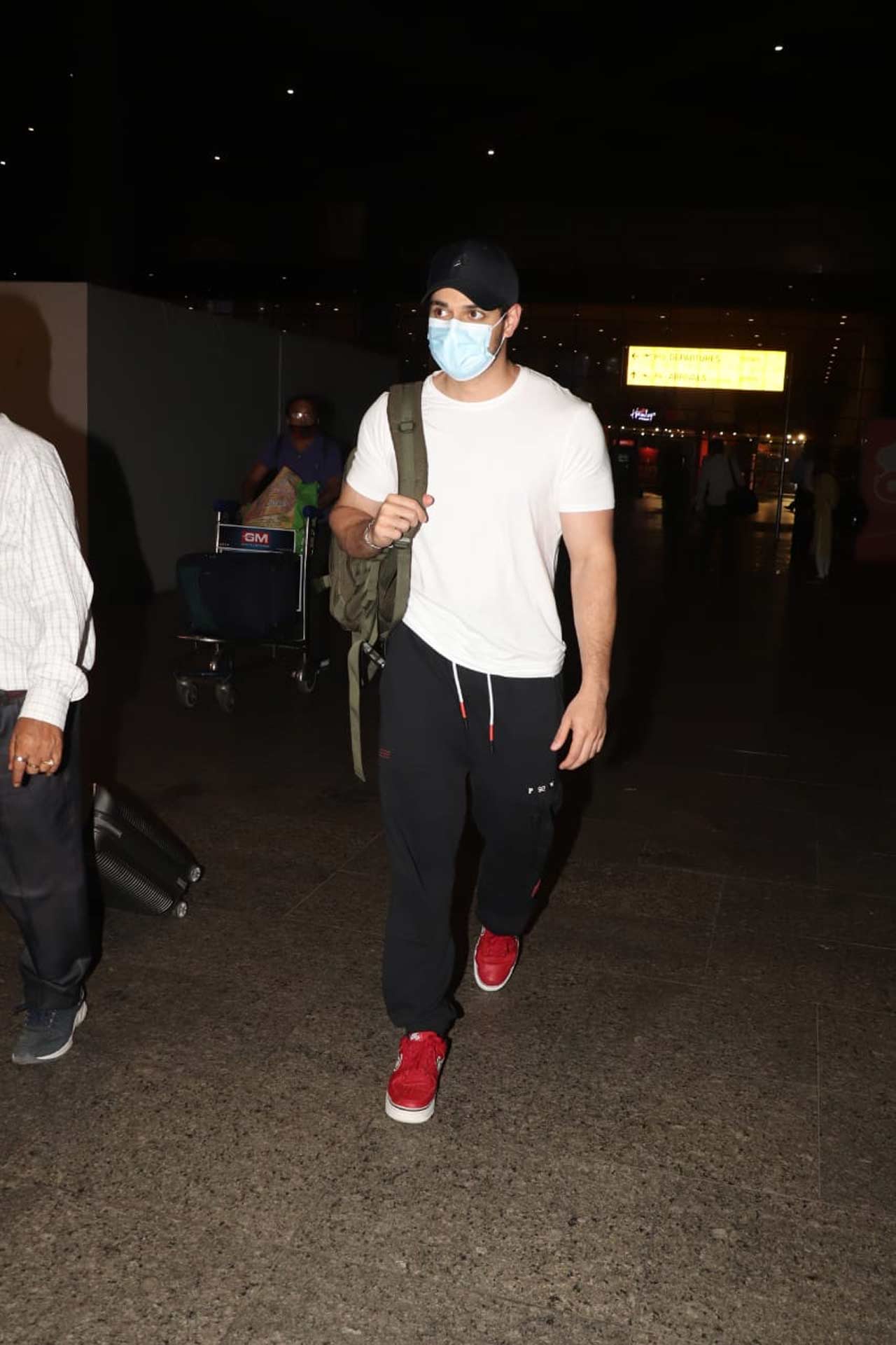 Sooraj Pancholi, the 'Its Time To Dance' actor, was also clicked at the airport.