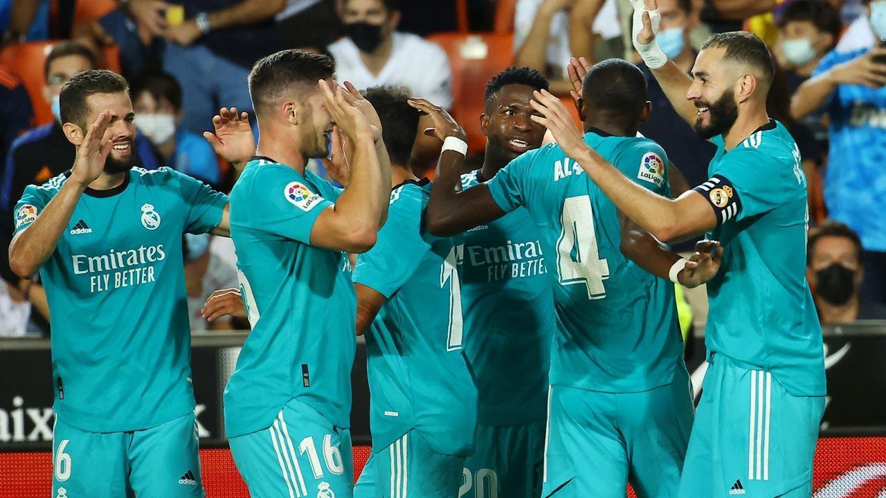 La Liga: Real Madrid win in Valencia to go top as rivals slip up