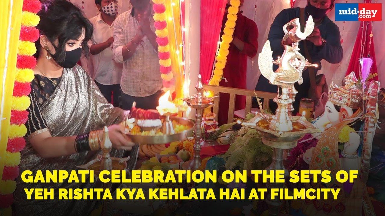 Ganpati Celebration on the sets of Yeh Rishta Kya Kehlata Hai at Filmcity