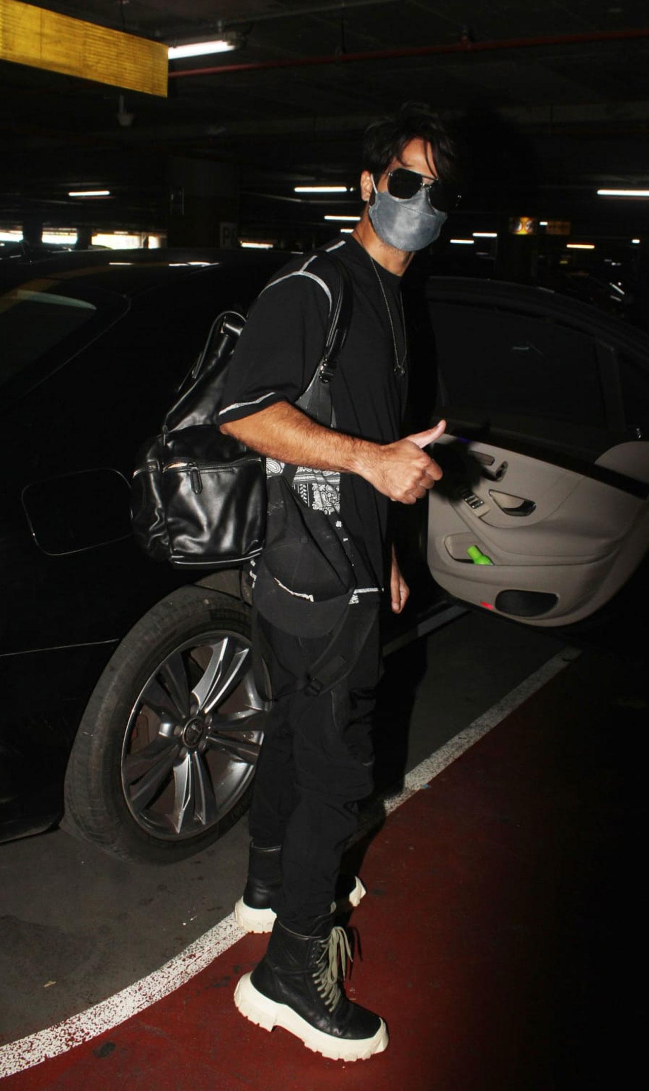 Shahid Kapoor opted for an all-black ensemble for his latest airport look and looked stylish and dapper. The actor married Mira Rajput in a traditional Anand Karaj ceremony in 2015. They are doting parents to two children -- daughter Misha and son Zain.