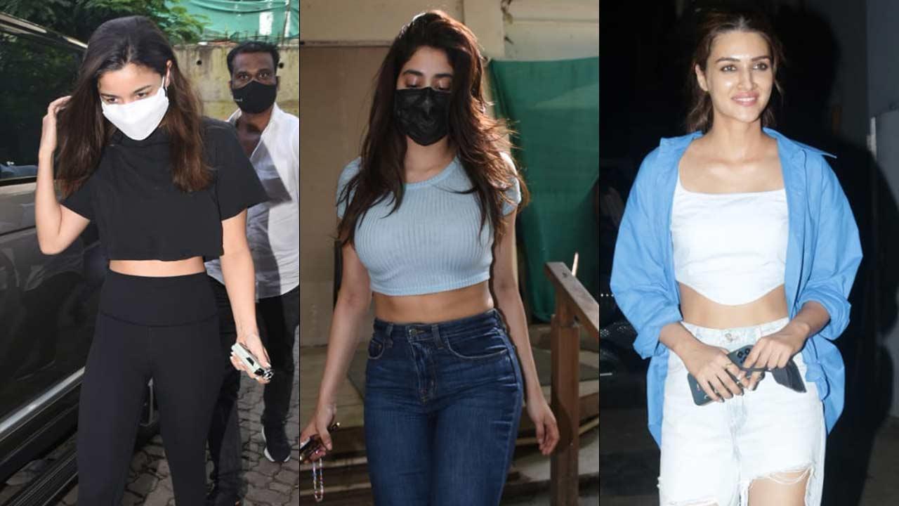 Spotted! Alia Bhatt, Kriti Sanon, Janhvi Kapoor make heads turn with their crop-top outfits