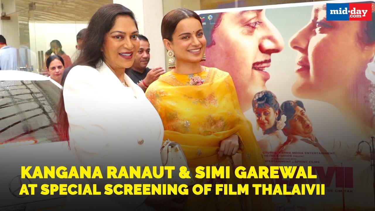 Kangana Ranaut & Simi Garewal at special screening of film ‘Thalaivii’