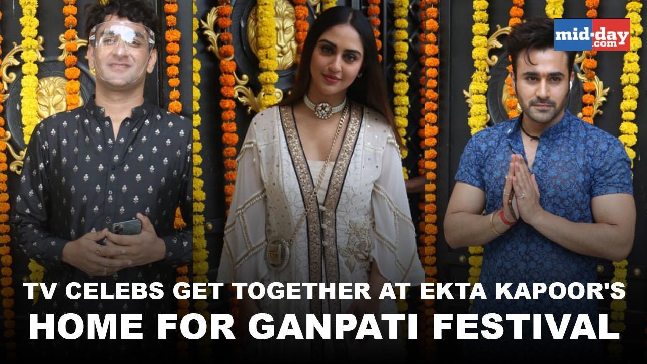 TV celebs get together at Ekta Kapoor's home for Ganpati festival