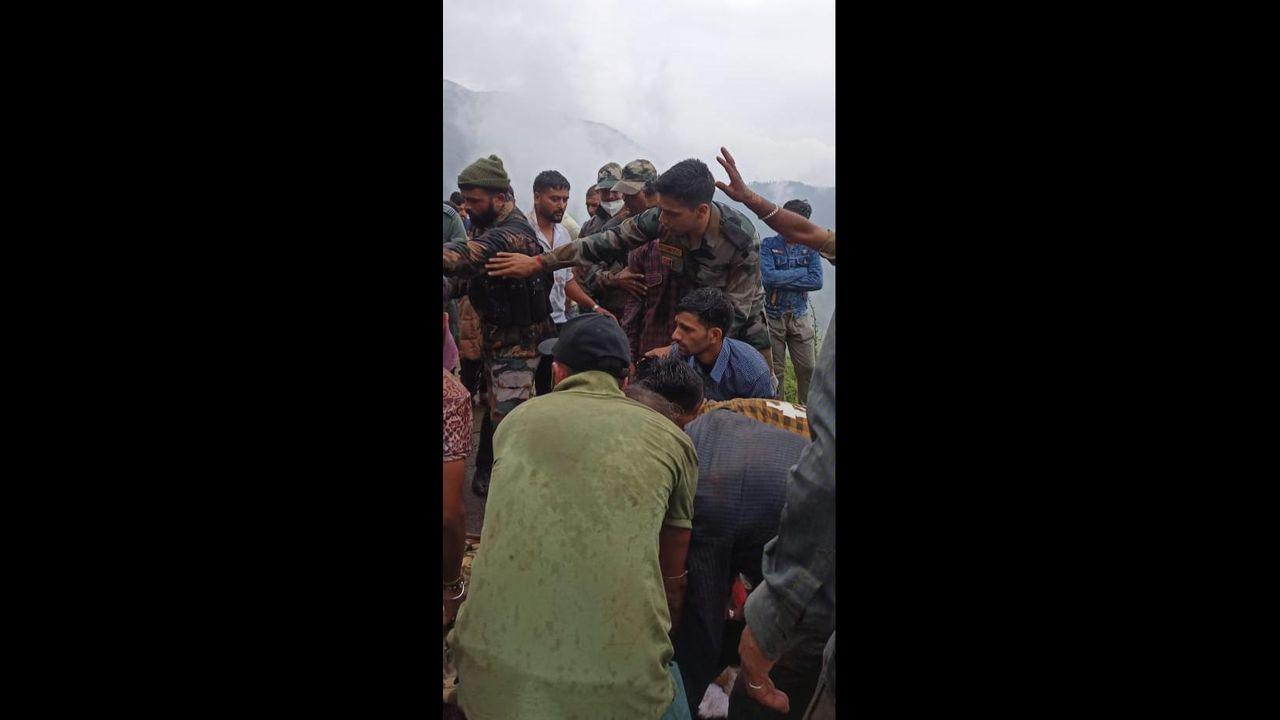 Both the pilots were critically injured during the helicopter crash landing, evacuated to the nearest medical facility, but later succumbed to their injuries. Pic/Pallwal Paliwal