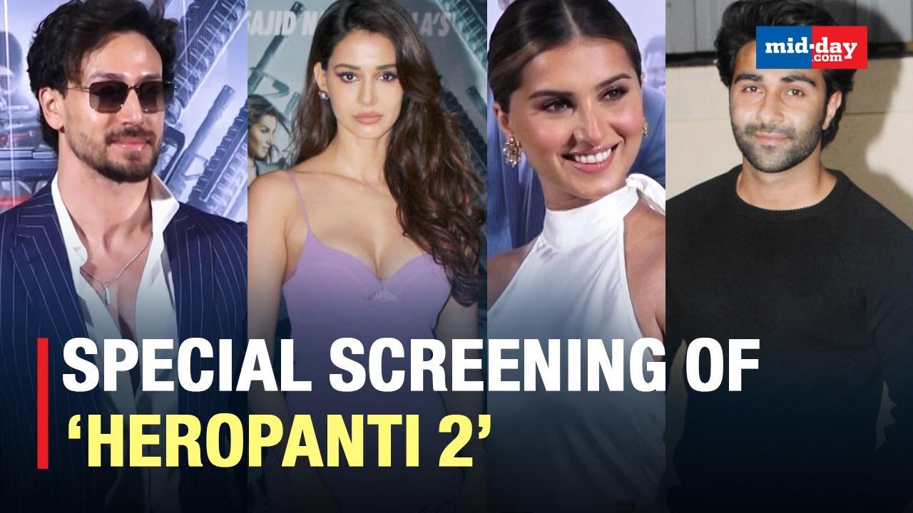 Tiger Shroff, Tara Sutaria, Disha Patani & Others At ‘Heropanti 2’ Screening