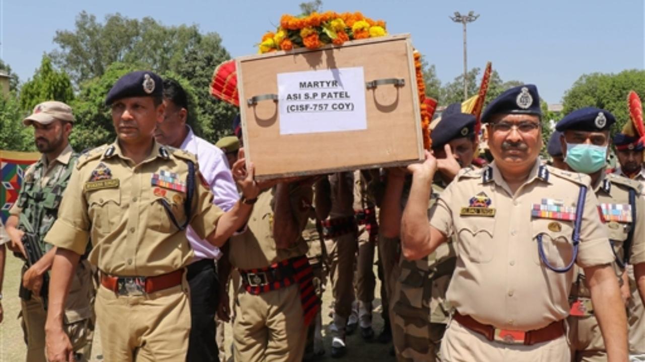 CISF officer killed in Jammu terror attack cremated at native place in Madhya Pradesh