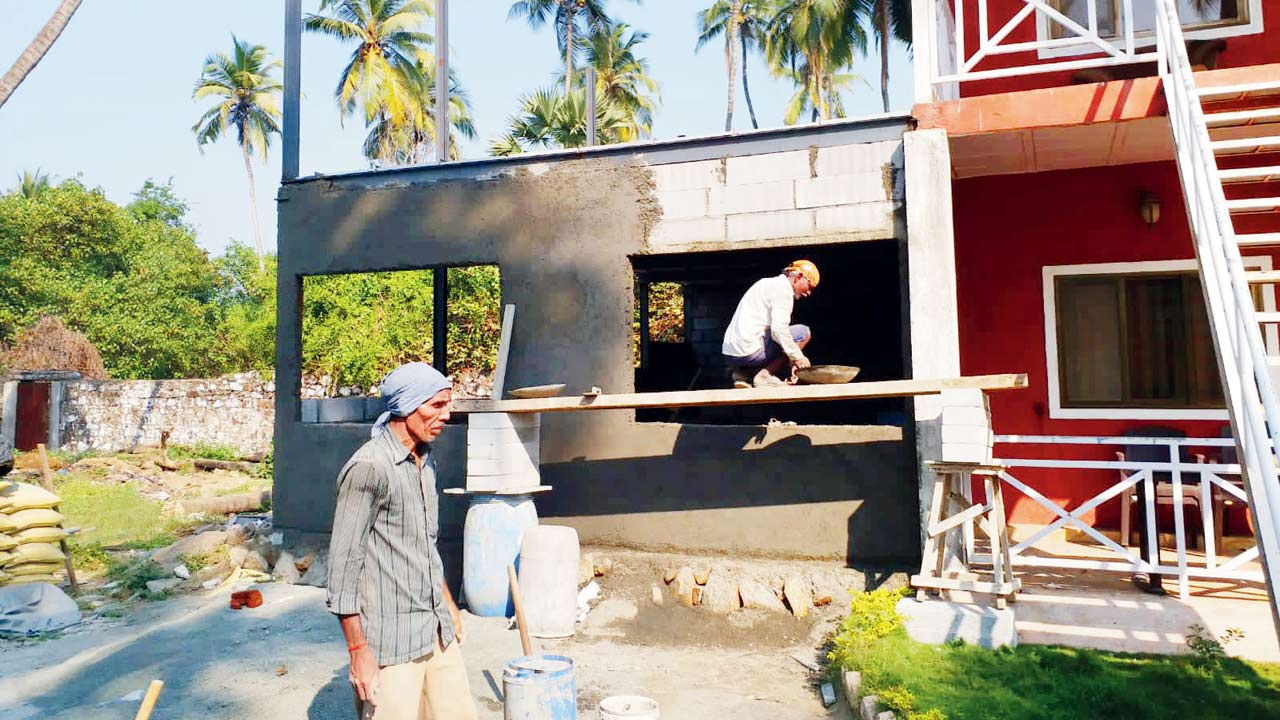 A file photo of construction work at the resort