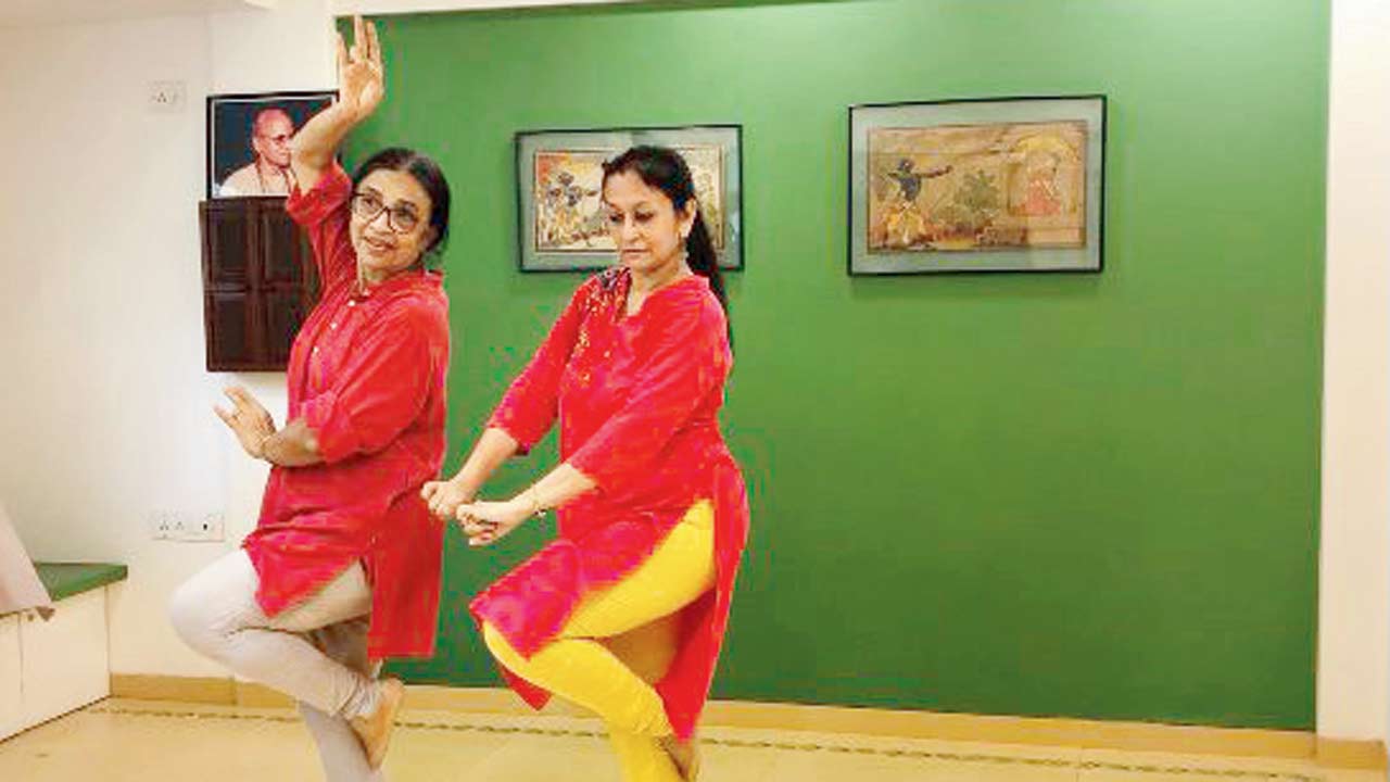 Daksha Mashruwala and Anusree Bonnerjee rehearse for Petals