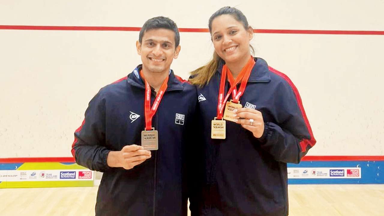 Dipika with mixed doubles partner Saurav Ghosal. Pics/Instagram