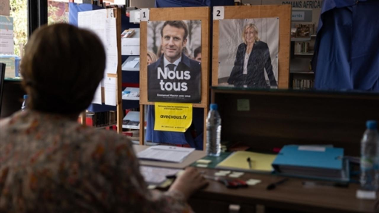 France Presidential Elections: Candidates Emmanuel Macron and Marine Le Pen cast their votes, greet people