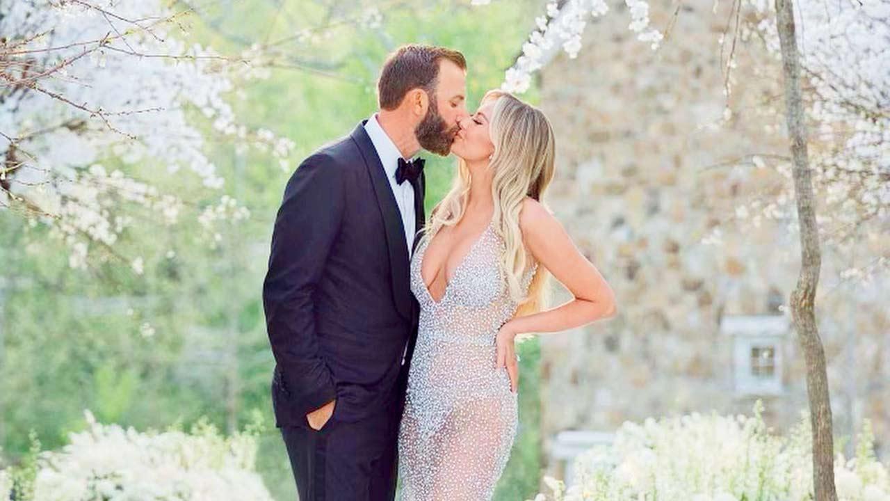 Golfer Johnson and Paulina are a couple to the T!