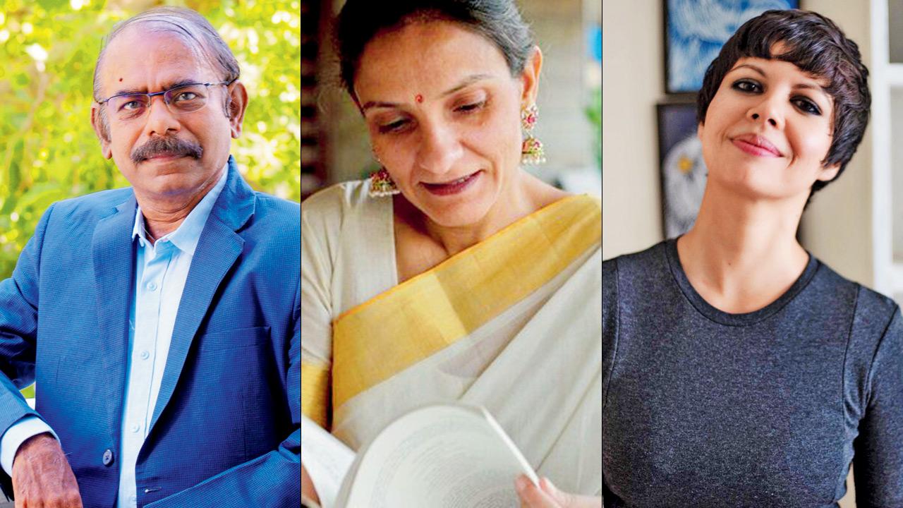 (Clockwise from left) AS Panneerselvan, Mita Kapur and Janice Pariat 