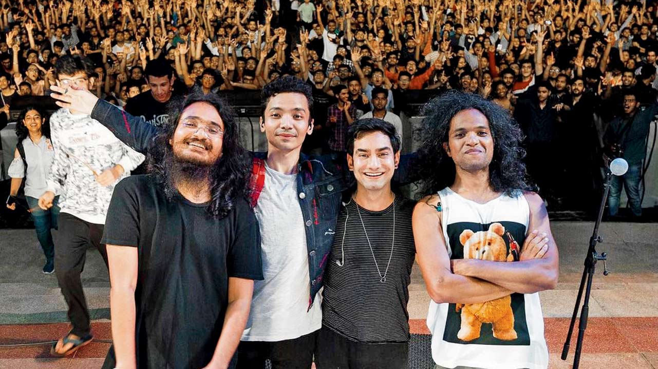 (From left) Ramit Mehra, Paras Thakur, Sahil Sarin and Raman Negi of The Local Train. Pic/Instagram