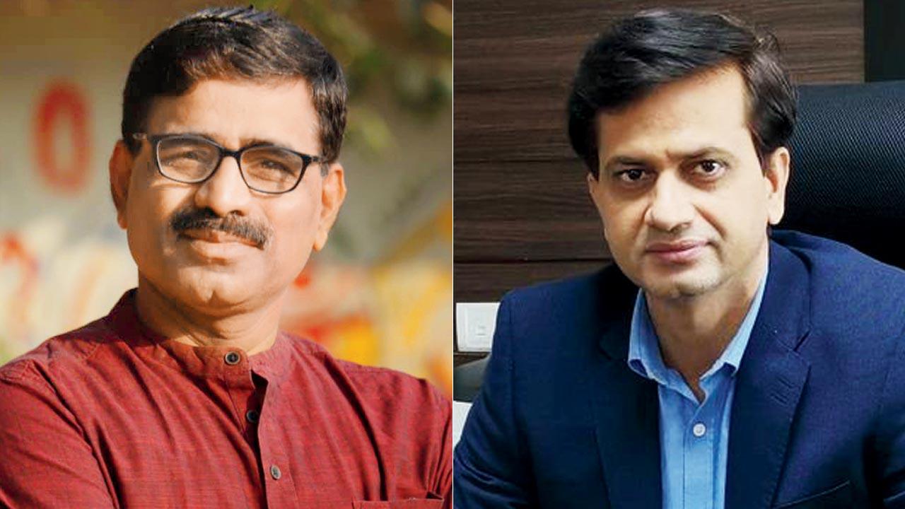 Santosh Pathare; (right) Santosh Pathare. Pic/Twitter