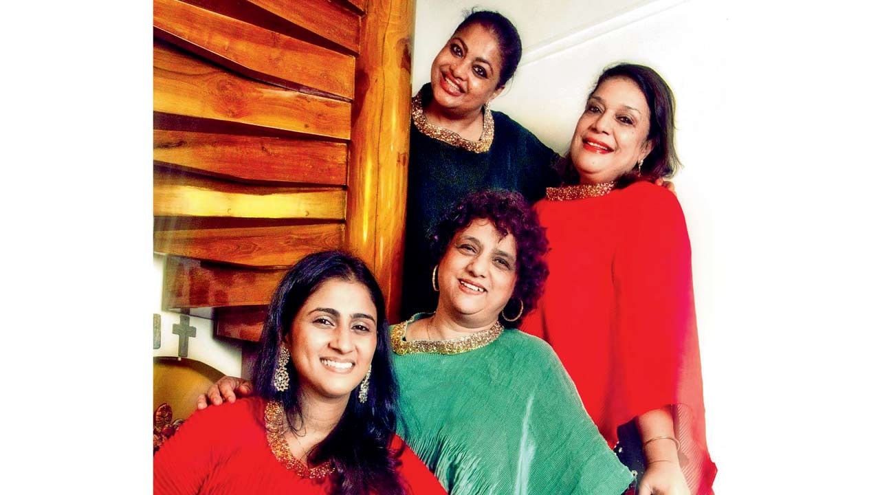 The Sassy Songbirds; (from left) Karen D’Souza, Mimosa Almeida Pinto, Ella Castellino Atai and Marie Paul