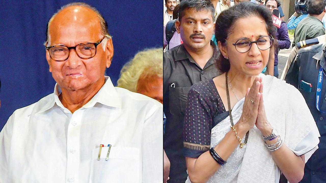 Sharad Pawar; his daughter and NCP MP Supriya Sule appealing to protesters to keep calm