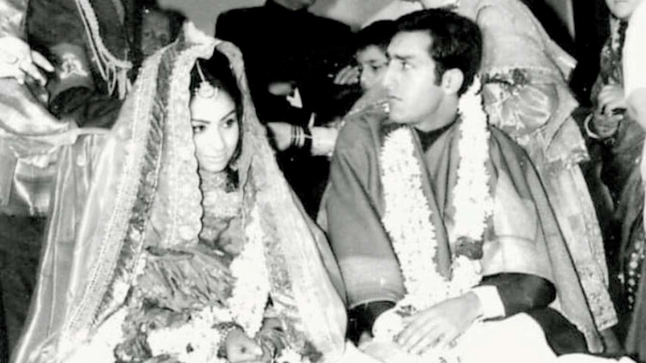 Sharmila Tagore and Mansoor Ali Khan Pataudi, 1969. Pic/@sabapataudi Instagram