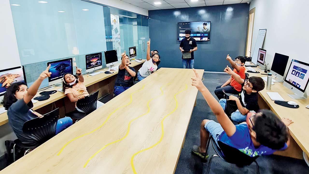 A working drone programmed by kids at an earlier camp