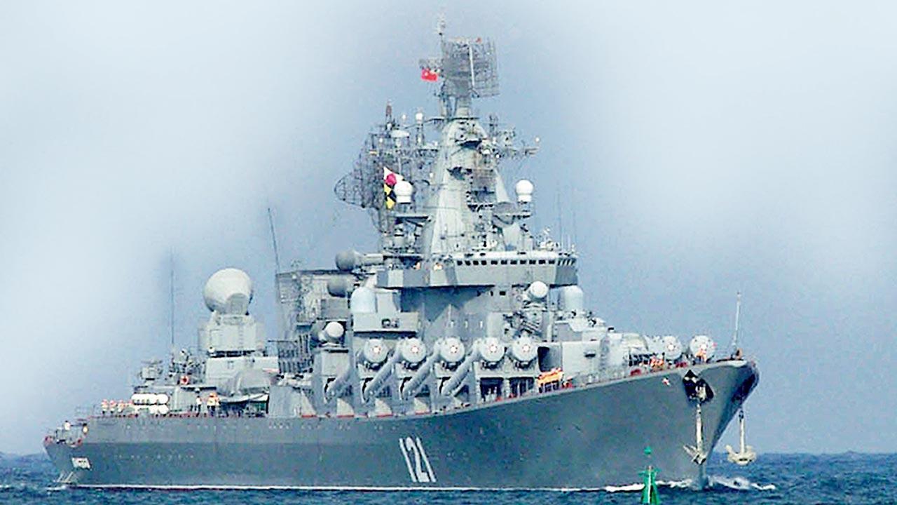 Ukraine says it hit Russian warship with missiles