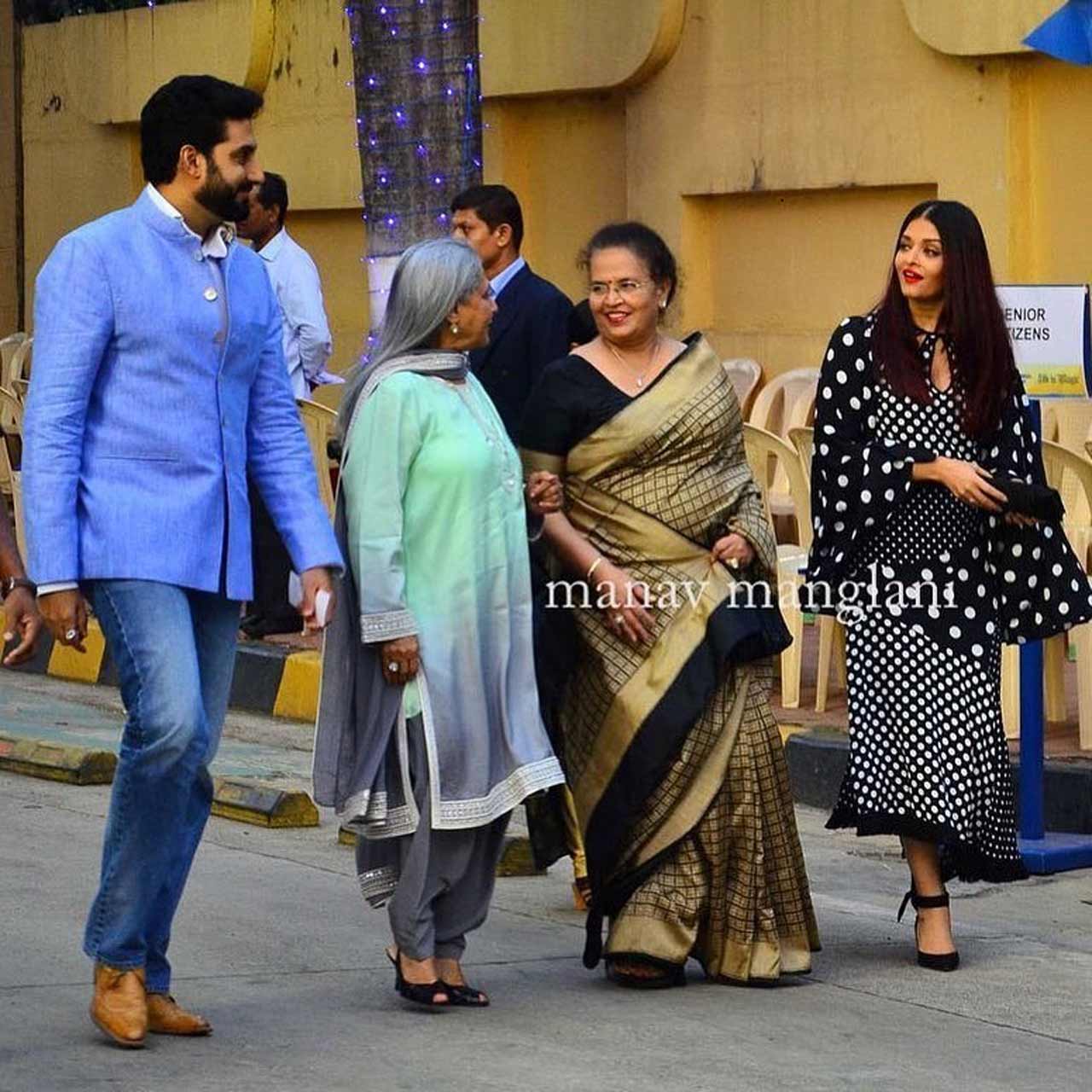 Abhishek Bachchan posted this one with the caption 'mommies' which has Brinda Rai, Jaya Bachchan and Aishwarya Rai Bachchan in one frame as they walk together with Abhishek.