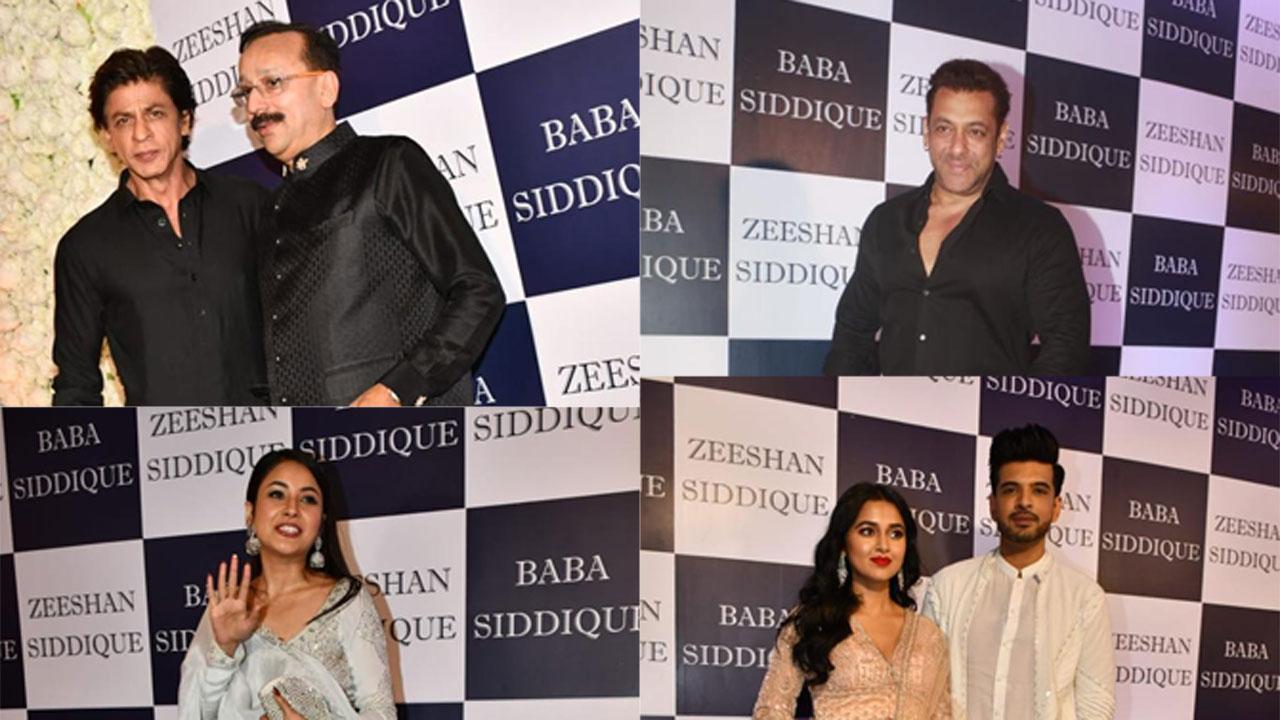 SRK, Salman, Karan-Tejasswi, Shehnaaz Gill grace Baba Siddique's Iftaar party