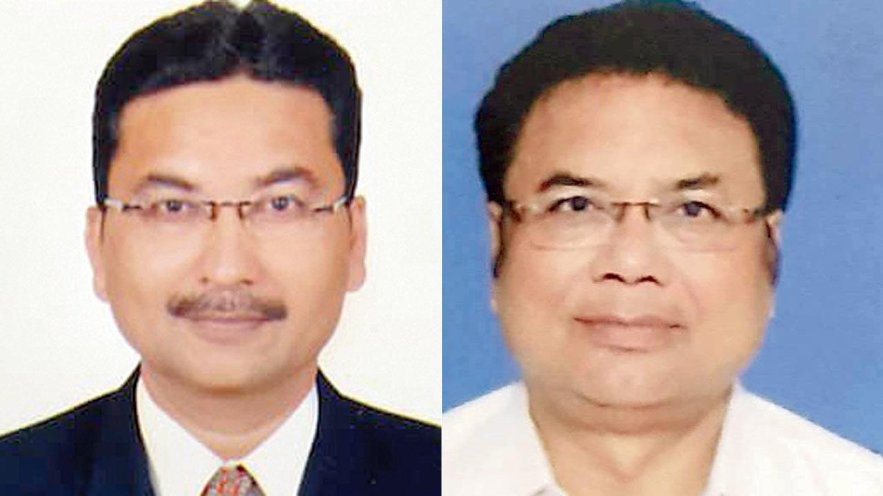 Kamlesh Vora, a diamond market employee; (right) Jayesh Lambdhi, Diamond Merchant Association member