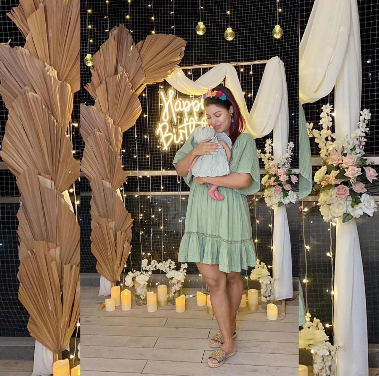 Recently Debina Bonnerjee and Gurmeet Choudhary became proud parents of a baby girl on 3rd April. The new mother celebrates her birthday today with her family and shares some adorable pictures from the celebrations. 