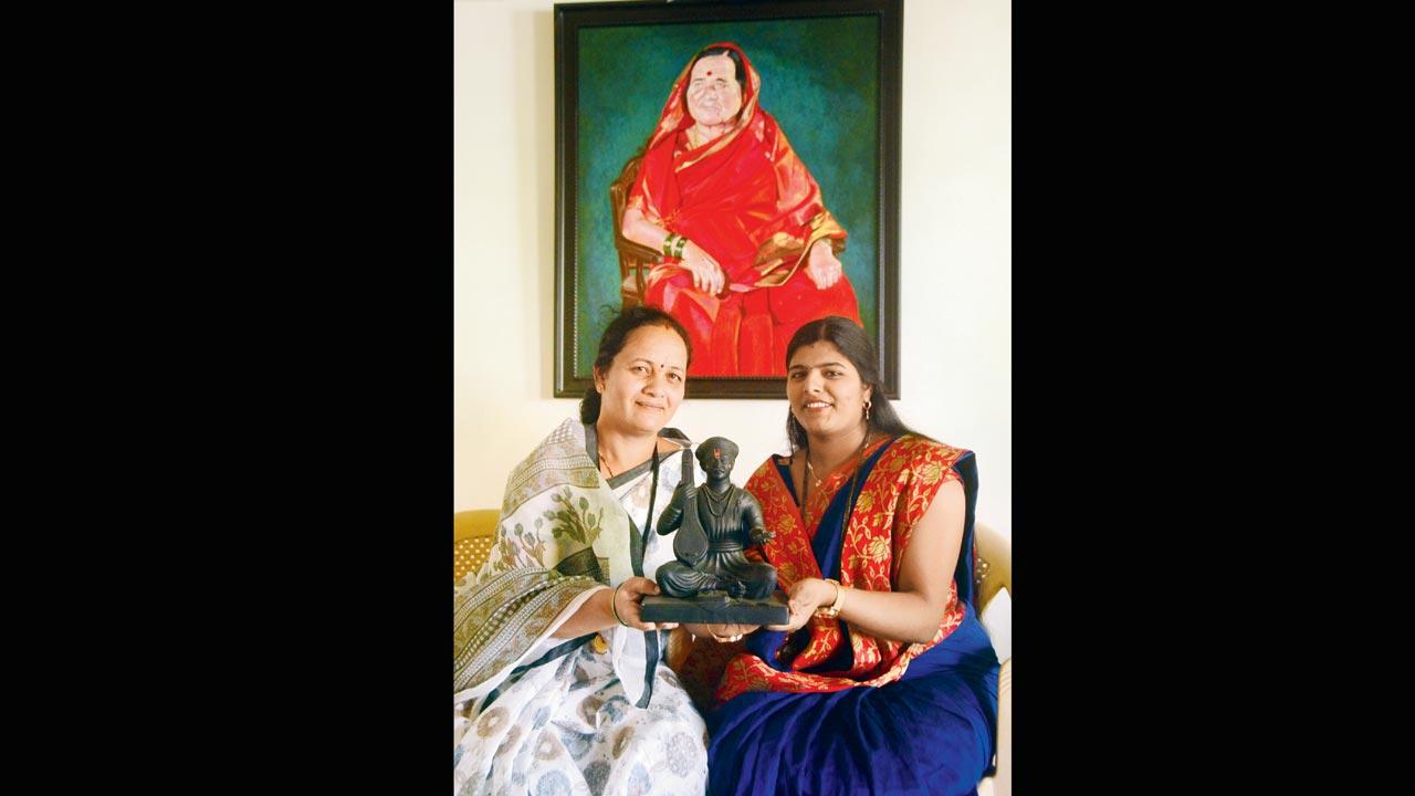 Smita Shailesh Chavan (left), a housewife, who is now the Nagar Adhyaksha of the Nagar Panchayat, says her mother-in-law Suman Gopal Chavan, who became the first woman sarpanch of the gram panchayat in 2002, had enforced the meat ban when she was in charge. “After that people had stopped selling it completely [until recently],” she says