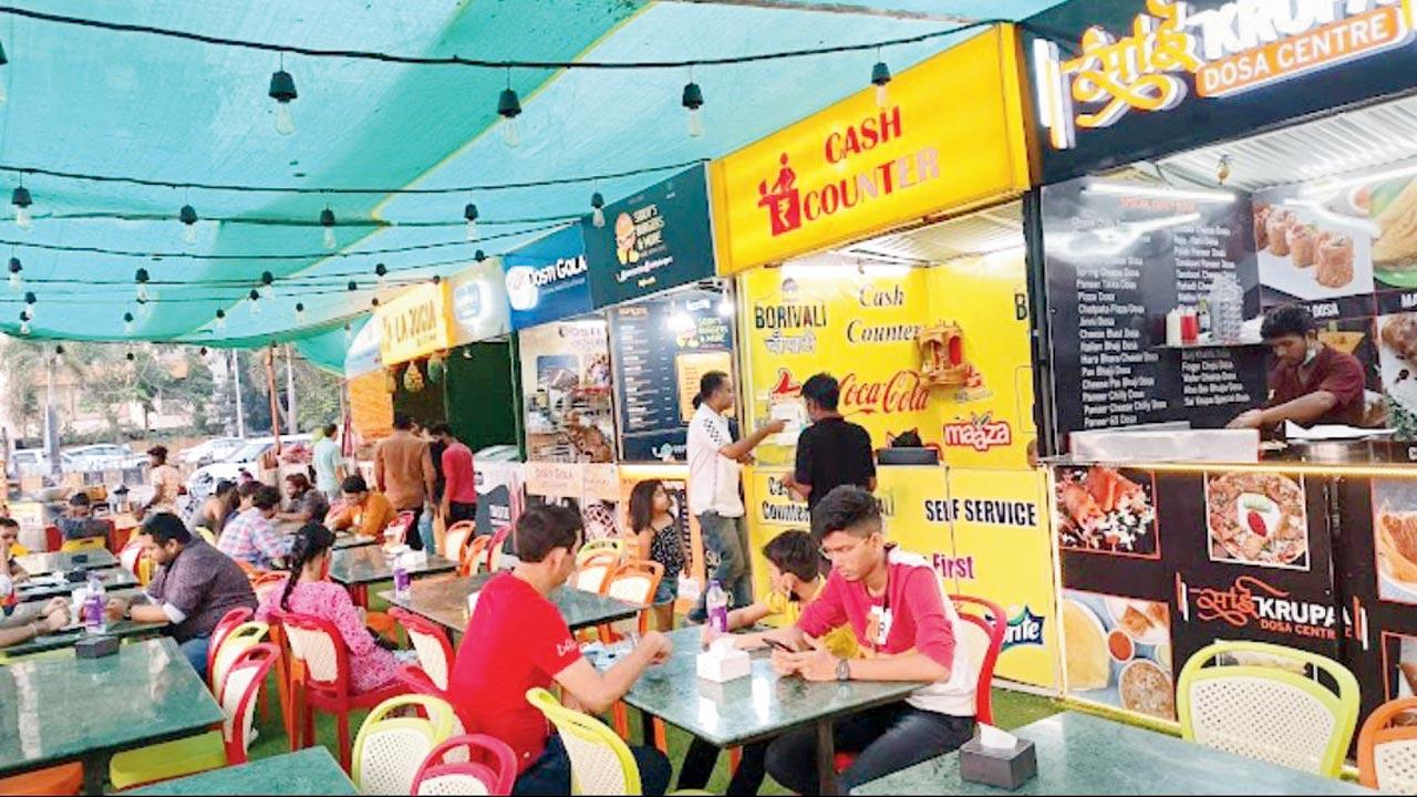 The food plaza has become quite popular among the locals